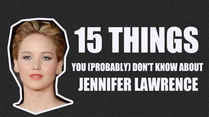 12 things you probably didn't know about Jennifer Lawrence
