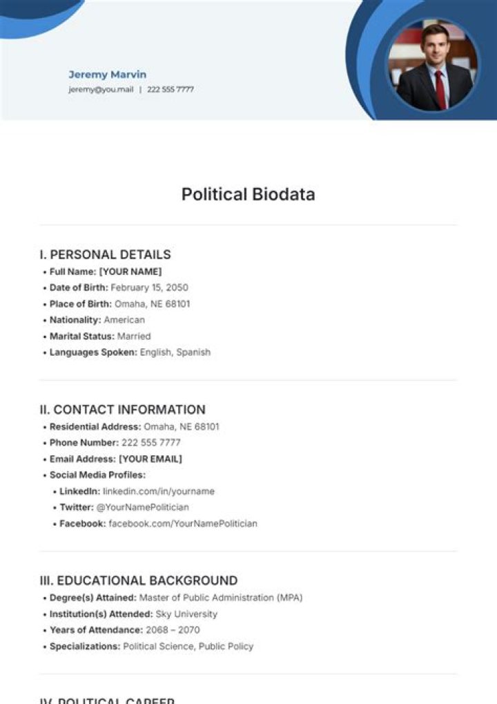 A Business And Political Profile