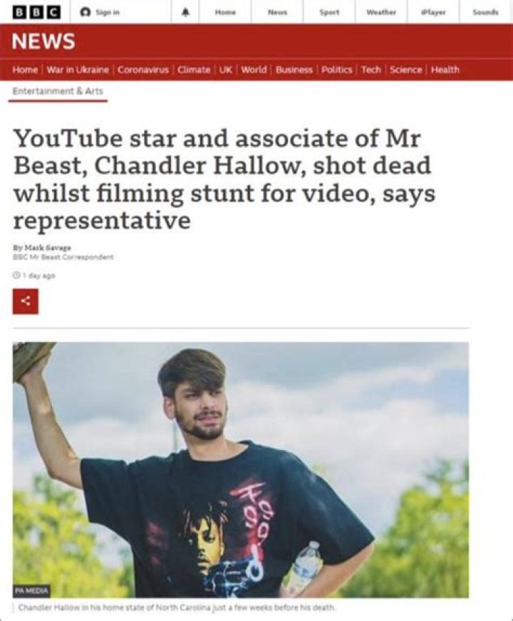 Chandler Hallow Death Hoax At BBC, Youtuber & Mr Beast Associate Debunks Fake News About His Passing |