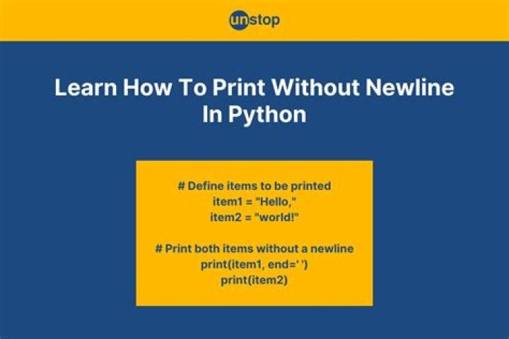 Python Print Without Newline A Step By
