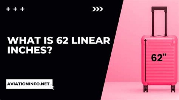What does 62 linear inches mean?